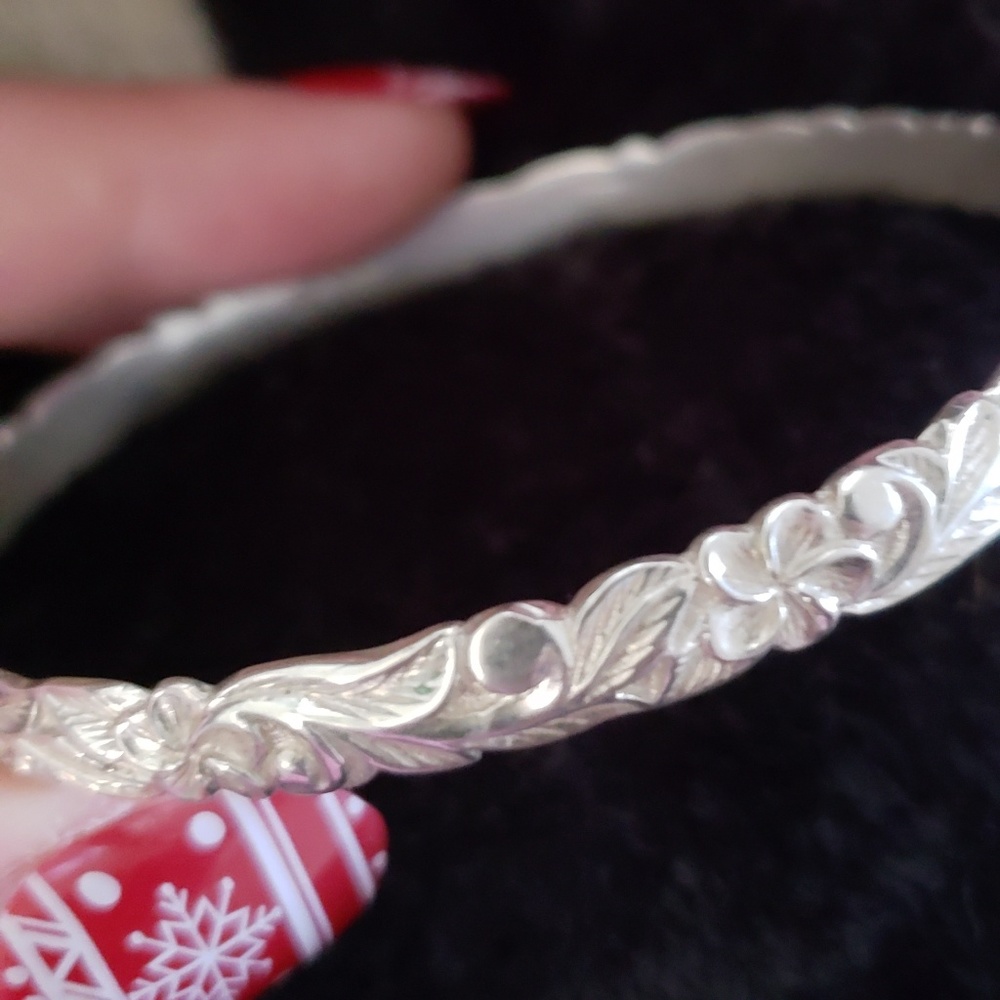 Sterling silver hawaiian bangle